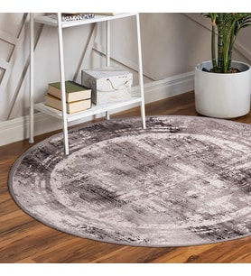 Halıca Black 33804 Y İnce Bambu Yüksek Kalite Yuvarlak Siyah Salon Halısı