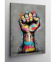 Kanvas Tablo Grafiti Tarzı Yumruk
