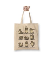 Totoro Yoga Fitness Gym Miyazaki Beyaz Bez Çanta Uzun Saplı Alışveriş Çantası Plaj Çantası