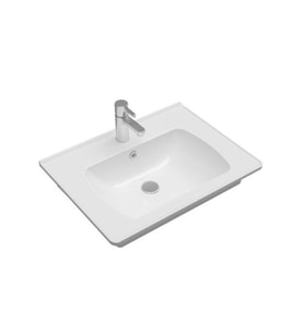 Seramiksan Saturn Flat 60 cm Etajerli Lavabo (Beyaz)