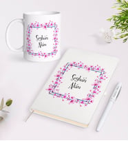 BK Gift Kişiye Özel İsimli Beyaz Defter Kalem Kupa Seti-5