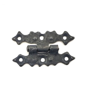 Antika Tarz Dekoratif Pirinç Yıldız Menteşe - 63x36 Mm, Oksit