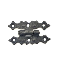 Antika Tarz Dekoratif Pirinç Yıldız Menteşe - 63x36 Mm, Oksit
