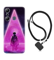 Infınix Hot 20i Kılıf Resimli Boyun Askılı İpli Desenli Silikon Series Astro Purple2 1907