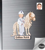 Kişiye Özel Sünnet Çocuğu Ahşap Magnet -3