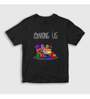 Presmono Unisex Çocuk Siyah Couch Among Us T-Shirt 77172tt