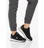 Walkway Siyah Beyaz Fileli Hafif Bağcıklı Unisex Spor Ayakkabı 7001 Omina G (Siyah - Beyaz)