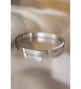 Silver Renk Çelik Bilezik - TJ-BB3569