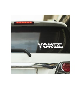 Yok Deve Tasarımlı Oto Stickeri Yazısı 20*10 Cm