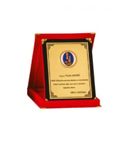 Kişiye Özel Hediye Yazılı , Logolu, Fotoğraflı 15x20 Plaket (Kırmızı)