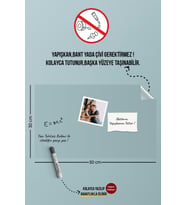 Yapışkansız Kendiliğinden Tutunabilen Şeffaf Akıllı Kağıt 50x70, Yazı Tahtası, Sihirli Kağıt Tahta