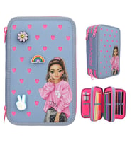 TOP Model 3 Katlı İçi Dolu Kalem Çantası Silicone Pins 413478