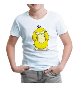 Pokemon - Psyduck Beyaz Çocuk Tshirt