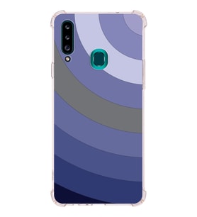 Samsung Galaxy  A20s  Köşe Korumalı Antişok Kapak Renk Cümbüşü Tasarımlı  Silikon Kılıf (Şeffaf)