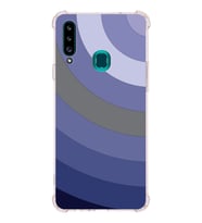 Samsung Galaxy  A20s  Köşe Korumalı Antişok Kapak Renk Cümbüşü Tasarımlı  Silikon Kılıf (Şeffaf)