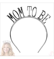 Mom To Be, Parlak Metal Görünümlü Plastik Taç - Gümüş