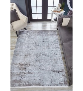 Dijital Kaymaz Yıkanabilir Gri Minimalist Salon Halısı Mutfak Halısı Koridor Halısı Yolluk HLN1915