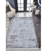 Dijital Kaymaz Yıkanabilir Gri Minimalist Salon Halısı Mutfak Halısı Koridor Halısı Yolluk HLN1915