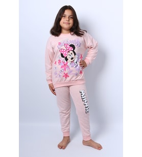 KIZ ÇOCUK EŞOFMAN TAKIMI KARAKTER BASKILI C63 (Pembe)