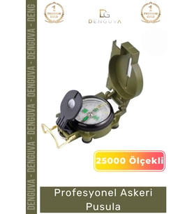 Özel Üretim Büyüteçli Döner Göstergeli Tel Kılavuzlu Metal Dayanıklı Kasa Askeri Profesyonel Pusula