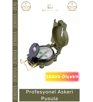 Özel Üretim Büyüteçli Döner Göstergeli Tel Kılavuzlu Metal Dayanıklı Kasa Askeri Profesyonel Pusula