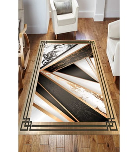 Dijital Kaymaz Taban Yıkanabilir Salon Halısı Mutfak Halısı Koridor Halısı Yolluk ND-HS-283 (Çok Renkli)