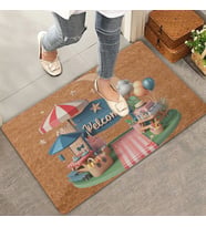 Valerine Life Ay ve Piknik Temalı Welcome Kapı Önü Paspası 45x70cm (Kahverengi)
