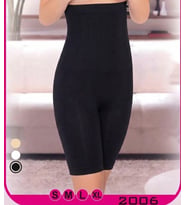 Siyah Kadın Göğüs Altı Yüksek Bel Uzun Paçalı Toparlayıcı Korse S-XL 2006