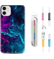 Apple iPhone 11 12 13 Mini Kılıf Kablo Koruma Spiral Silikon Explosive 1734