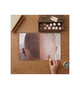 Saç Ekimi Öncesi - Sonrası Tasarımı 240 parça Ahşap Puzzle Ahşap Kutuda MP02389
