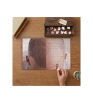 Saç Ekimi Öncesi - Sonrası Tasarımı 240 parça Ahşap Puzzle Ahşap Kutuda MP02389