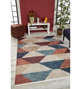 Dijital Kaymaz Yıkanabilir Geometrik Salon Halısı Mutfak Halısı Koridor Halısı Yolluk HLN1725