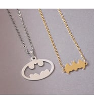 925 Ayar Gümüş Kişiye Özel Batman Çift Kolye