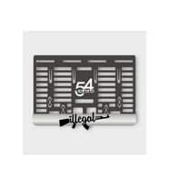 İLLEGAL GÜMÜŞ PLEKSİ MOTOR PLAKALIĞI