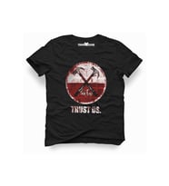 Tshirthane Pink Floyd Trust Us Rock Metal Müzik Baskılı Erkek Dar Kesim Slim Fit t-shirt (Siyah)