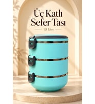 Sızdırmaz Yemek Taşıma Kabı Ayrılabilir Üç Katlı Sefer Tası