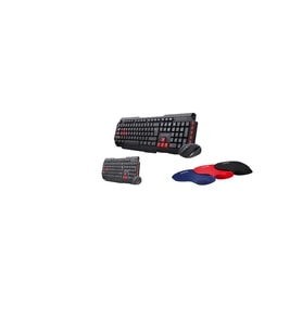 Kablosuz Klavye Mouse Set - Bilek Destekli Mouse Pad