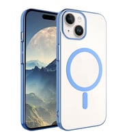 Vendas iPhone 15 Uyumlu (iPhone 15 ) Pixel Serisi Wireless Şarj Özellikli Magsafe Hard PC Kapak (Mavi)