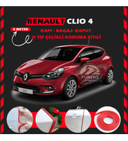Renault Clio 4 Oto Araç Kapı Koruma Fitili 5metre Parlak Kırmızı Renk