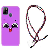 INFINIX Smart 4 5 6 Zero 8 S5 Pro Kılıf Boyun Asklı Rasta Silikon Purple Sweety 1717