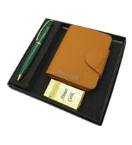 Signator D261 Kişiye Özel Set - Deri Cüzdan Kartlık + Çakmak  + Kalem Seti  İsme Özel Hediyelik Set (Karışık)