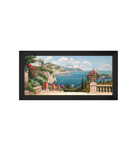 Manzara Temalı Kanvas Tablo 80 x 110 cm Siyah Çerçeve