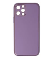 Durukar® iPhone 12 Pro Kılıf Coco Deri Silikon Kapak - Lila