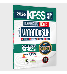 2026 FULLLisans KPSS Lisans Vatandaşlık Kara Kutu ÖSYM Çıkmış Soru Bankası Son 15 Yıl(Sadece Lisans)