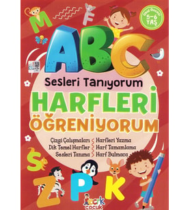 Öğreniyorum - Sesleri Tanıyorum: Çizgi Çalışmaları-Dik Temel Harfler-Sesleri Tanıma-Harfleri Yazma-Harf Tamamlama-Har Bulmaca