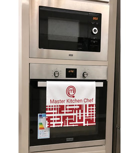 Valerine Life Master Kitchen Chef Kırmızı Mutfak Fırın Beyaz El Havlusu %100 Pamuklu 35x50cm 2 Adet