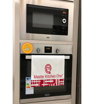 Valerine Life Master Kitchen Chef Kırmızı Mutfak Fırın Beyaz El Havlusu %100 Pamuklu 35x50cm 2 Adet