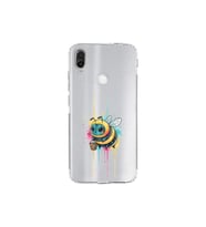 Redmi Note 7 ile uyumlu Splash arı tasarımlı şeffaf silikon kılıf