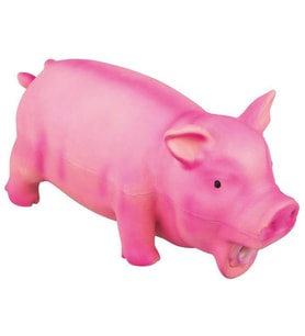 Domuz Figürlü Köpek Oyuncağı Pembe 23 Cm