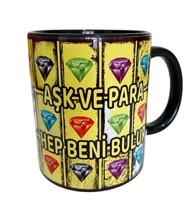 PIRLANTA OLUMLAMA MANİFEST temalı dijital baskılı hediyelik tasarım kupa bardak. (Beyaz)